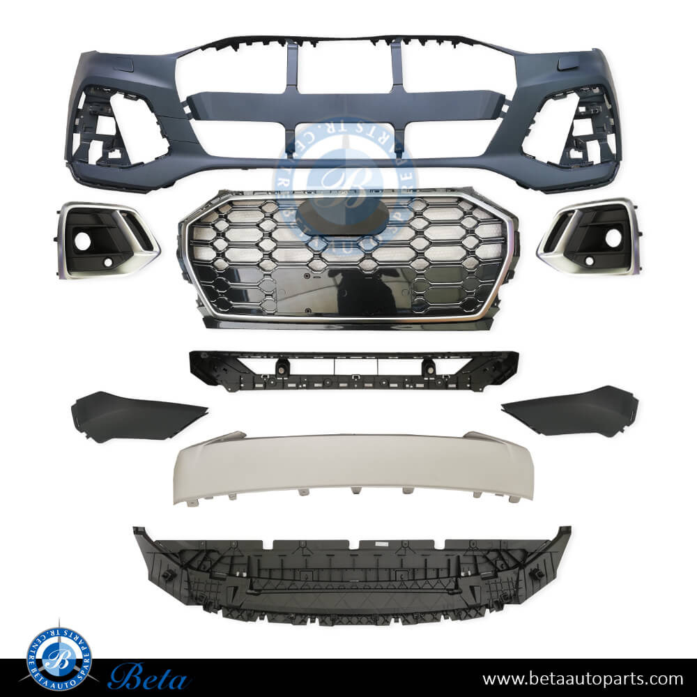 Front Bumper with PDC and Washer for Audi Q5 S-Line 2021-Up models, Part Number 80A807065A Front Bumper with PDC and Washer for Audi Q5 S-Line 2021-Up models, Part Number 80A807065A